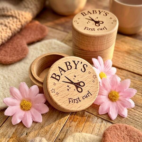 Wooden Baby Keepsake Box Newborn Storage Box For Umbilical Cord First Hair Milk Tooth Baby Shower Gift Souvenir Baby Essentials Newborn Baby Stuff