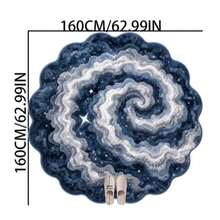 1 件装不对称加厚地毯，蓝灰色星空图案，绒面材质，适合秋冬季节，可作卧室、客厅装饰地毯，家居装饰，可水洗，毕业礼物 - 藍灰 - 查看 13