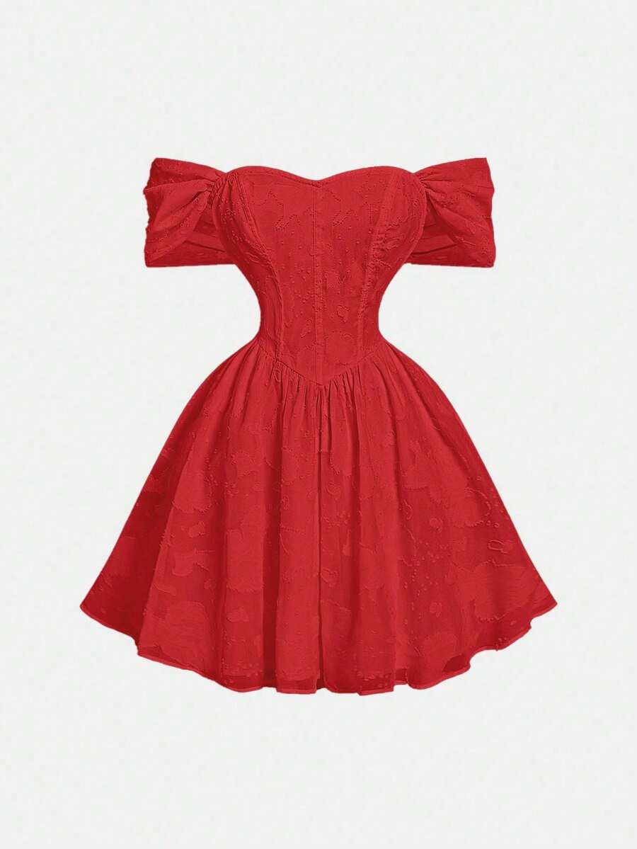 Women Midi Dresses - 紅色 - 查看 1
