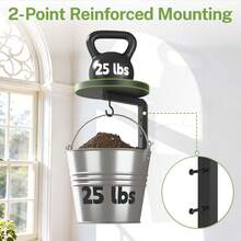 Wall Plant Hook Bracket With Integrated Hook Quick Installation Indoor Outdoor Universal Green Plant Storage Rack - Black - View 5