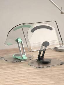 Nuevo soporte para tableta de acrílico transparente, plegable, giratorio, ajustable, soporte de escritorio multifunción antideslizante - A - Ver 5