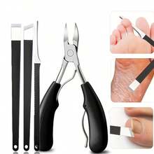 1/4/5pcs Professional Toe Care Set, Includes Nail Clippers And Foot Care Tool Kit, Suitable For Ingrown Toenails And Embedded Nails, Stainless Steel Material, Sharp And Easy To Use, Non-Slip Easy-Grip Handle, Foot Care Tools - Multicolor - View 9
