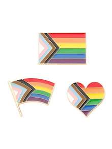 Rainbow Pride Enamel Pin Set - Colorful Heart & Flag Symbol Brooch Collection For Bag & Jacket - Multicolor - View 11