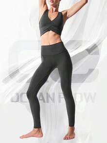 High-Waist Airbrush Legging - Anthracite - View 3