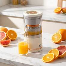 Aesthetic Portable Electric Citrus Juicer, Cordless Automatic Juicer & Orange Squeezer, Hands-Free Vitamin C Maker For Home, Travel & Wellness - White - View 2