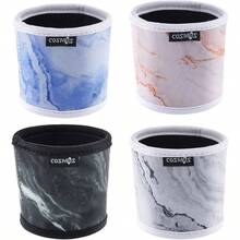 Funda reutilizable para taza de caf, funda aislante de neopreno resistente al calor, para caf, t, bebidas fras y calientes, 4 unidades - Patrones de mármol (4 piezas) - Ver 2