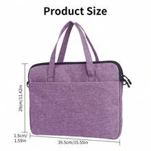 DANYCASE Laptop Carrying Bag Pro Computer Bag HP 15-15.6 Inch Portable Shoulder Crossbody Messenger Bag - Purple - View 8