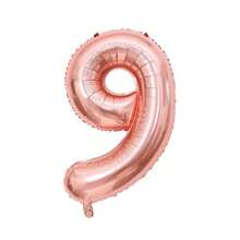 kumozawa 1 pieza Globo de aluminio con número de 32 pulgadas, globo decorativo lindo para fiesta, cumpleaños, boda (accesorios de inflado no incluidos) - Oro rosa - Ver 12