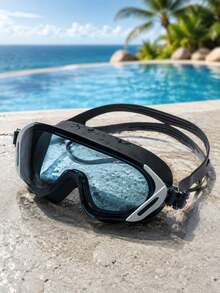 Adult Large Frame Swimming Goggles - Anti-Fog, Waterproof, 180° Wide Angle Unisex Swimming Goggles, Suitable For Pool And Open Water - Black - View 7