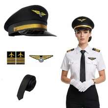 Vintage Cosplay Captain Themed Costume Accessories Set, Perfect Gift For Party Gatherings, Holiday Celebrations, Carnivals, Suitable For Cosplay Enthusiasts Party Gatherings - Multicolor - View 2