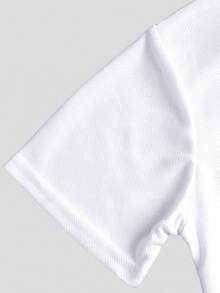 Camiseta de manga corta para hombre, ropa casual de verano, diseñada con un estampado de un gatito levantando pesas. - Blanco - Ver 3