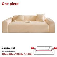 1pc Stretchable Pet-Friendly Sofa Cover, All-Season Slouchy Sofa Slipcover, Living Room Non-Slip Sofa Protector, Fully Dust-Proof - Multicolor - View 30