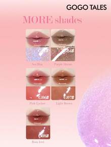 GOGO TALES Glass Moisturizing Lip Gloss, Containing Fine Shimmer, Creates Plump Hydrated Lips, Natural Bare-Faced Makeup For Fresh Healthy Look, Color-Enhancing Lipstick And Lip Tint, Suitable For Beginners And Everyday Light Makeup - G04# Purple Dream - View 8