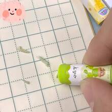 Colorful Mini Eraser Set With 7/14 Pieces, Japanese Cartoon Plant Design, Student Stationery, School Supplies, Back-To-School Season Items - Sets - View 4
