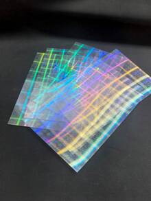 1 Packung 6 Stück Regenbogen Magie Hintergrund Aufkleber DIY Collage Bunte Laser Dekorative Materialien Schulbedarf - DT1854 - Übersicht 5