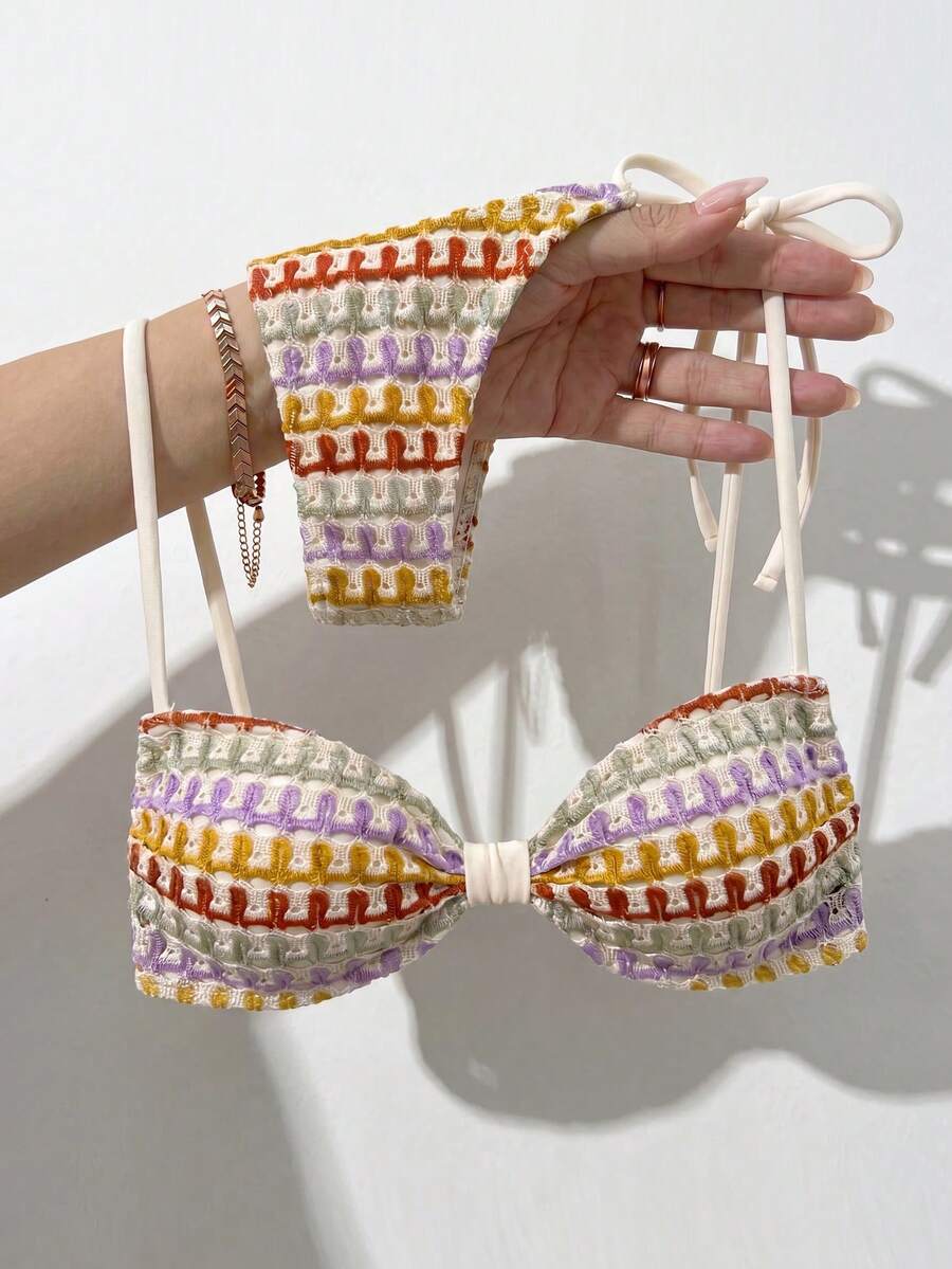 2026 Bohemian Style Beaded Necklace Bikini Set, Suitable For Beach Vacation Summer - Multicolor - View 1