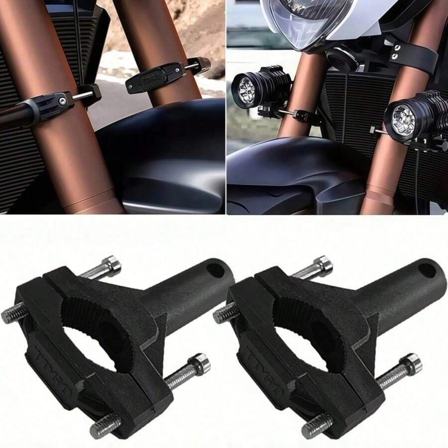 1/2pcs Multifunctional Aluminum Alloy Motorcycle Headlight Bracket, Suitable For ATV And Other Models, Selected Premium Aluminum Alloy, Rust-Resistant And Durable, Comes With Easy Installation Kit, Easily Install, Provide Stable Support For Your Vehicle's Headlight - Motorcycle Mounting Bracket - View 1