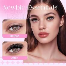 False Eyelashes And Adhesives Kits - Black - View 2