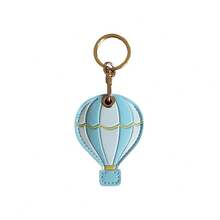 Hot Air Balloon PVC Leather Pendant Access Card Holder AirTag Protective Case Bag Car Keychain Gift - Multicolor - View 13