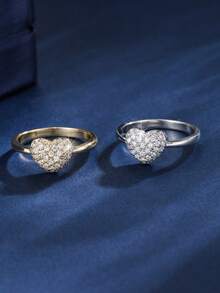 1pc Women's Ring, Luxury High-End Personalized Super Sparkling Zirconia Inlaid, Fashionable Minimalist Elegant Gift Suitable For Various Occasions And Daily Wear - JZ23968 - View 4