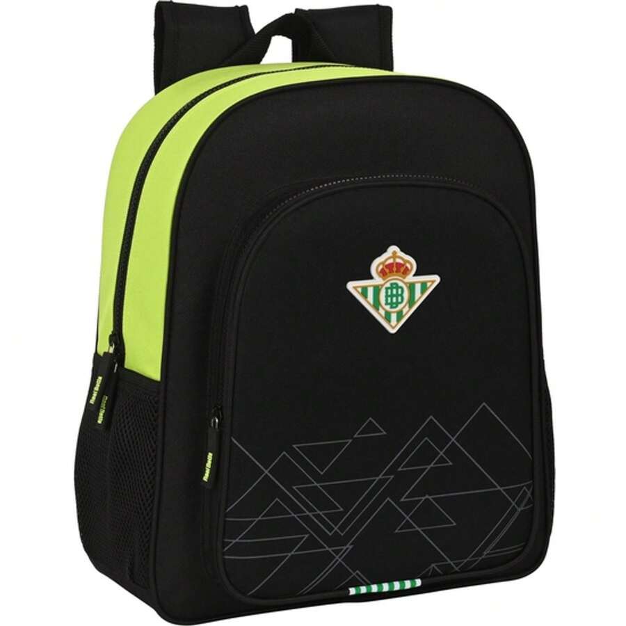 Real Betis Balompié | Betis Balompié School Backpack Adaptable To Trolley (Without Trolley) Water Resistant, Official License, 2 Large Compartments, Bottle Pocket - Adaptasi - Junior (1) - View 1