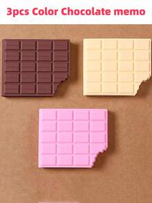1 pieza Cuaderno portátil de color chocolate, 80 páginas, con patrón de galleta mordida, papel blanco en blanco, útiles de oficina, esencial para estudiantes que regresan a la escuela - Café integral - Ver 21