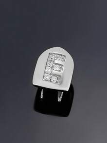 1pc Letter Zirconia Gold Tooth Cap Hip Hop Single Tooth Grill Personalized Versatile Side Tooth Decor Suitable For Men And Women - 26-letter Tooth Ornament - View 46