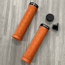 Anti-Slip Durable Bicycle Handlebar Grips, Double-Sided Textured Design, Straight Tube Ends With Locking Mechanism, Available In Black/Red/Blue/Purple/Orange - Multicolor - View 8