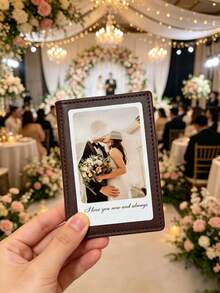 1/2Pcs Custom Wallet Insert Card, Personalized Photo & Love Message Card, Engraved Photo Keepsake, Anniversary Gift For Him, Father's Day Gift - Multicolor - View 5