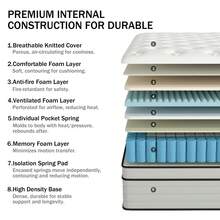 12" 14" Hybrid Mattress Twin Full Queen King In A Box Pocket Spring Mattresses - White - View 9