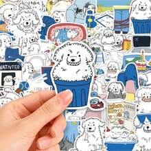 50pcs Original Hand-Drawn Simple Cartoon Bad Dog Home-Style Japanese Illustration Cute Decorative Milk Tea Cup Message Board Stickers - Original Bad Dog Staying Home - 2018 - View 7