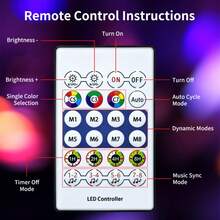 LITSHOW RGB Neon LED Strip Lights, 24-Key Remote Control, IP67 Waterproof, IC Independent Control, Music Sync, 16 Million Colors, Suitable For Room Decoration, Party, Christmas - RGB - View 3