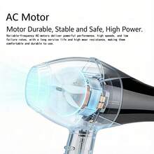 Professional Electric Air Dryer, New Model, High Speed And Compact Design, With Three Speed Levels, Alternating Between Cold And Hot Air,  Blue Light, Ideal For Home Use And In Salons. - Japan A Type Plug(100V) - View 7