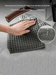 1pc Waffle Weave Cleaning Cloth - High Absorbent Polyester Square Dish And Glass Wiping Cloth, Suitable For Kitchen, Bathroom, Commercial Coffee Shop - Durable, Reusable, Modern Design, Waffle Weave Napkin, Bar Cleaning Cloth, Table, Kitchen, Coffee Machine Cloth, Absorbent And Stain-Removing, Multi-Purpose Household Microfiber Cleaning Cloth With Waffle Texture - A - View 12