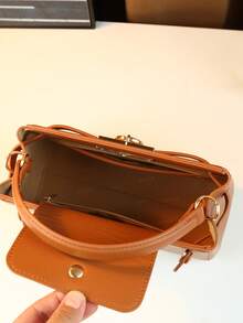 New Premium Fashion Versatile Handbag With Vintage Metal Ring Design Women's Small Square Bag - Multicolor - View 5