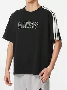 Adidas 男子ST SPORTS TEE運動休閒短袖T卹 - 黑色 - 查看 3