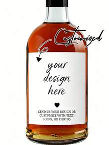 Pegatinas personalizadas para botellas de vino con foto, etiquetas personalizadas, pegatinas cuadradas, regalo romántico ideal para cumpleaños, Día del Maestro, Día de San Valentín, Día de la Madre, Día del Padre, fiesta o aniversario, regalo para parejas, mejor regalo para familia, novia, novio, dama de honor, colega, amigo, set DIY - Multicolor - Ver 10