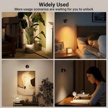 1pc USB Rechargeable LED Motion Sensor Spotlight, Magnetic Wireless Wall Light, 3 Color Modes Warm White/Natural White/Cool White, Battery Powered Decorative Light, Suitable For Closet, Hallway, Bedroom, Cabinet, Stairs - Magnetic Wall Lamp - View 5