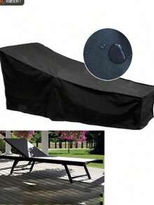 1pc Chaise Lounge Cover, Waterproof, Dustproof, Sun Protection For Patio, Beach And Garden - Multicolor - View 1