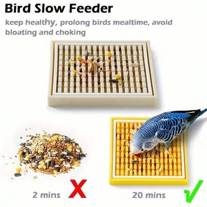 Interactive Parrot Puzzle Feeding Mat - Toy To Encourage Slow Eating For Birds, Improves Mental Health Of Small To Large Birds (Such As Parrots, Birds, Black Birds, African Grey Parrots, Budgies, Etc.), Reduces Boredom And Anxiety, Random Shipment
