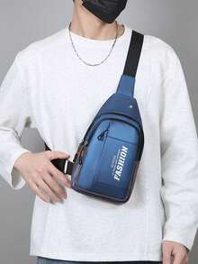 New Fashion Men's Chest Bag, Casual Business Large Capacity Chest Backpack, Versatile Sports Crossbody Bag - A - View 8