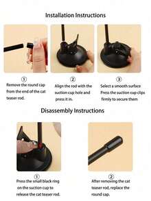 Cat Toy Single Pack Suction Cup Rod, Realistic Insect Shaped Cat Teaser Wand, Suitable For Cat Self-Entertainment. Simulated Insect Cat Teaser Wand With Replaceable Head. Cat Toy For Self-Entertainment. Vivid Insect With Replaceable Head - View 6