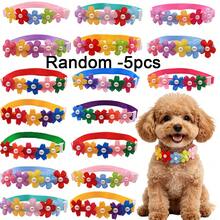 5/12pcs Dog Bow Ties, Random Pattern Adjustable Dog Collar, Cute Pet Grooming Accessories, Cat And Dog Universal Grooming Bows - Multicolor - View 9