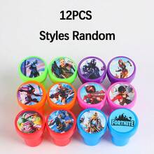 12pcs Cartoon Self-Inking Stamps, Colorful Game Character Stamp Toys, Fan Birthday Goodie Bag Fillers, Game Night Party Favors, Picnic Carnival, Bridal Shower Grad DIY Notebook Craft Supplies - Multicolor - View 7