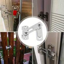 1pc Stainless Steel Door Latch, Anti-Theft Sliding Door Bolt, Barn Door Pet Cage Door Lock - Silver - View 6