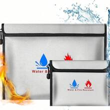 Fireproof Document Bag, Includes 1 Set Of Fireproof & Flame Retardant Money Pouch, Size: [Dimensions], Made Of Non-Irritating Silicone Coated Material, Safe For Storing Cash, Important Documents, Jewelry And Passports - A - View 12