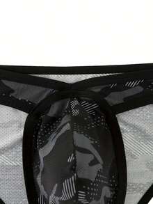 Men's Mesh Briefs - Lightweight, Breathable, And Comfortable Low-Rise Butt Lift With Stretch Fabric For Casual Wear And Comfort | Fashionable Underwear | Stretch Fabric - 黑色 - 查看 3