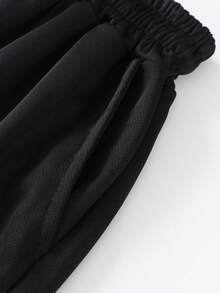 Men's Street Fashion Cross Print Knit Drawstring Shorts,2-In-1 Athletic Shorts Perfect For Gym Basketball & Beach Outings Cross Active Drawstring - Black - View 4