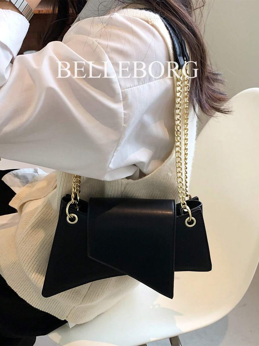 Bolsa creativa minimalista con cadena - Negro - Ver 1