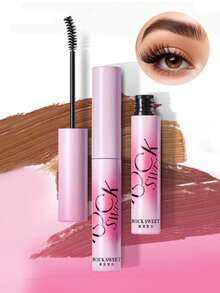 Gel de cejas de terciopelo ROCK SWEET - Resistente al agua, de larga duración, de secado rápido, a prueba de manchas, crea un aspecto natural y esponjoso de las cejas (regalo perfecto) - Marrón claro - Ver 7